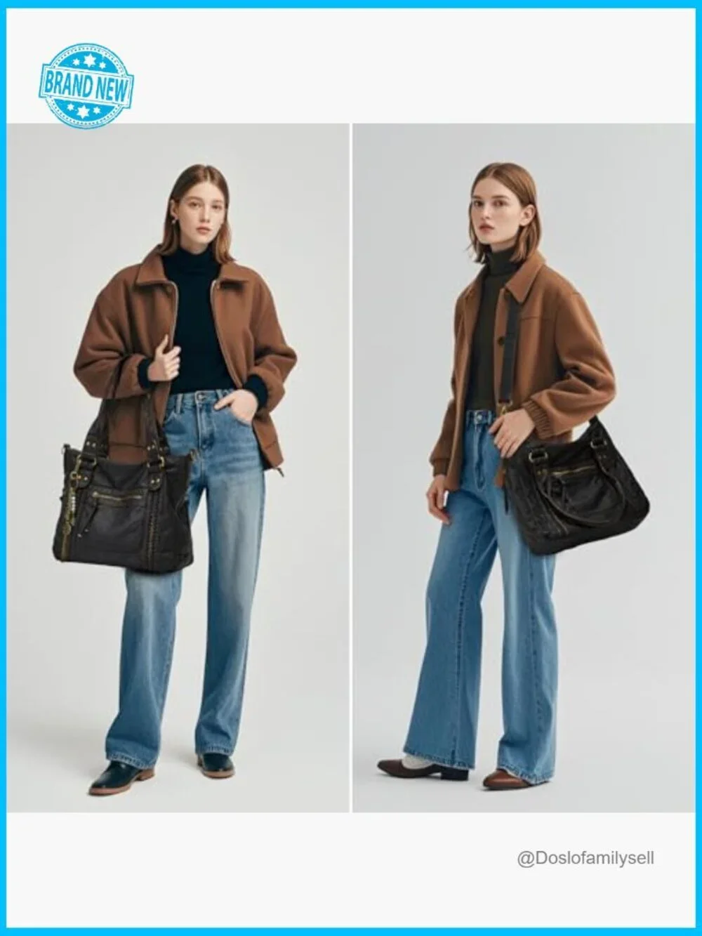 Large Soft Hobo Crossbody Tote Bag Y2K Vintage Shoulder City Bag